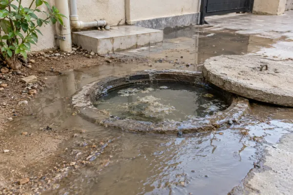 امتلاء البيارة أو تجمع المياه حولها